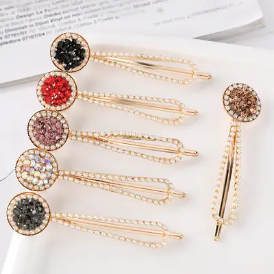 Korean Style Diamond Pearl Hairpin for Women