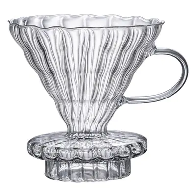 Clear Glass Handheld Coffee Filter Cup Set