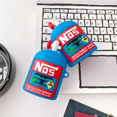 Funny Nitrogen Earphone Case Blue 3D Silicone