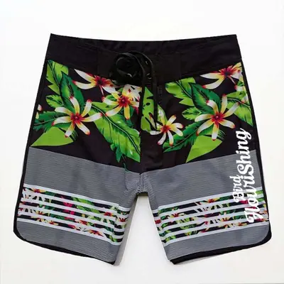 Men's Stretch Floral Shorts Large Waterproof Swim Pants