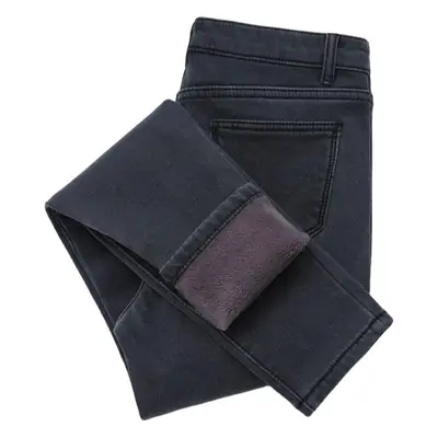 Women's Black Velvet Slimming Jeans Autumn Winter 2020