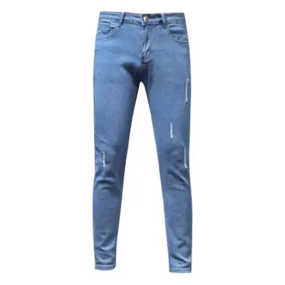 Men Skinny Jeans Blue Denim Slim Fit 8837