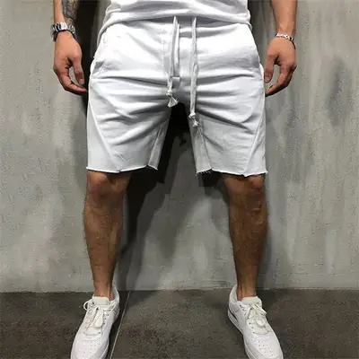 Men Brown Thin Casual Shorts Large