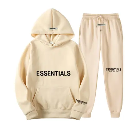 Fearofgod Hoodie Set Grey Unisex Sweatpants