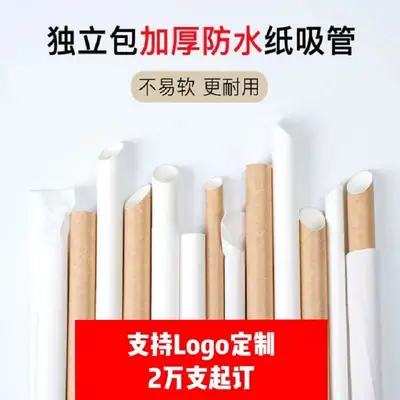 White Bubble Tea Straw 120cm Length 230mm