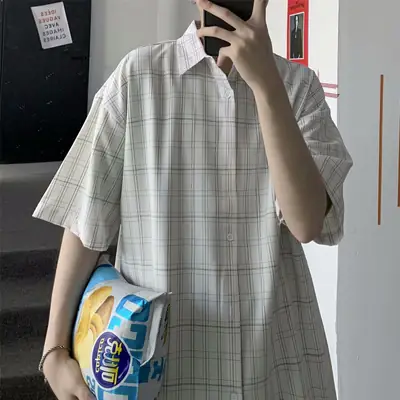 Men's Plaid Half Sleeve Shirt Summer Wear