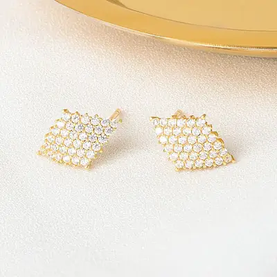 Korean Super Flash Diamond Zircon Drill Earrings for Women