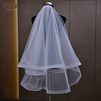 Multi-Layered Wedding Veil Wide-Brimmed Bridal Dress