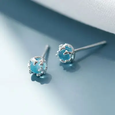 Ganjia Crystal Stud Earrings for Women