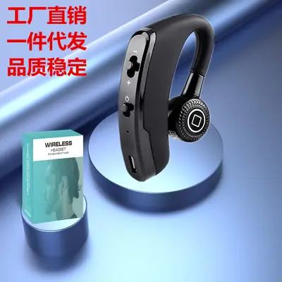 V9 Bluetooth Monaural Headset Black Extra Long Standby