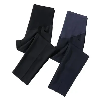 Women's Blue Straight-Pit Professional Suit Pants