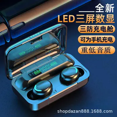 Wireless Bluetooth Headset with LED Display & Touch Motion Control