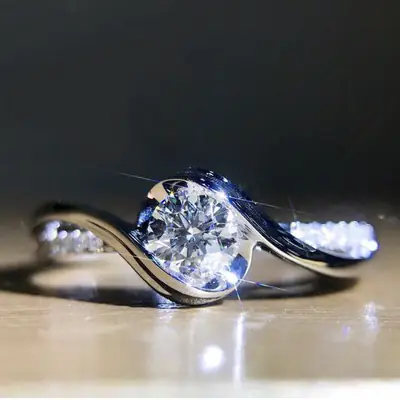 Twist Eight Heart Plating Ring Women's Fast Live Selling