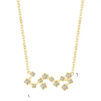 Cross-Border Zodiac Necklace with Diamond Engraving