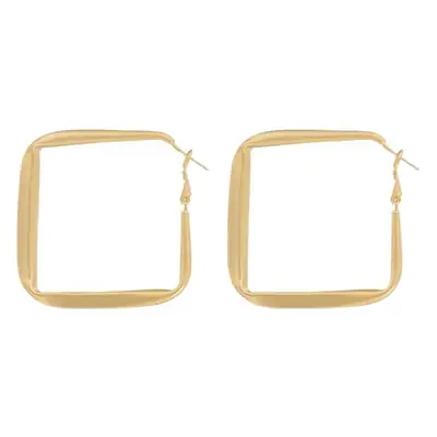 S925 Silver Gold Square Earrings for Women