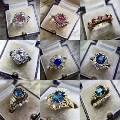 Chenrui cross-border new hot jewelry personality simple inlaid ruby ring