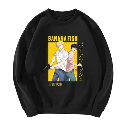 Pink Banach Fish Printed Sweatshirt for Men