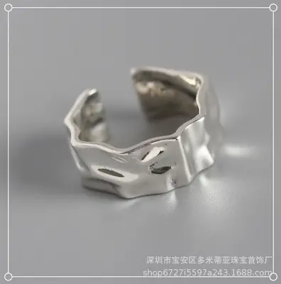 Electroplated Irregular Crown Ring Gold Tone