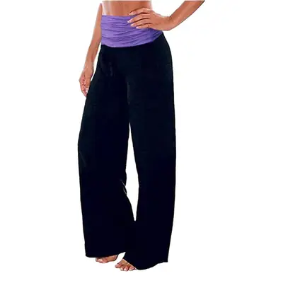 Women's Black Polka Dot Wide Leg Pants