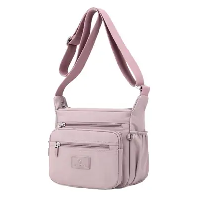 Pink Nylon Shoulder Bag for Women European American Cross-Border