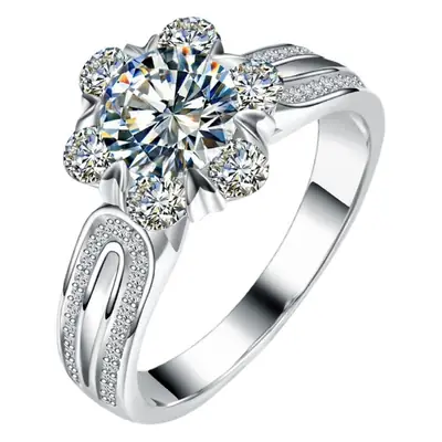 Mosan Diamond Petal Ring for Women Super Display
