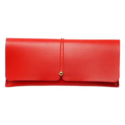 Black Leather Sunglasses Case with Retro Buckle