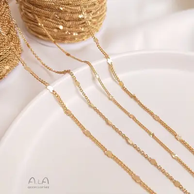 14k Gold Heart Sunflower Chain Necklace Set