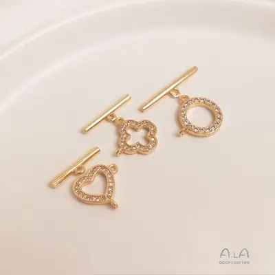 14K Gold Plated Zircon Bracelet Set for Women