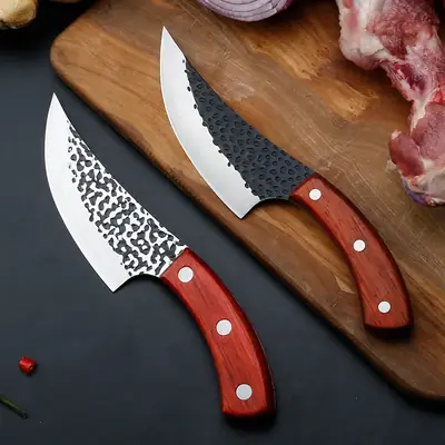 Forging Bone Cutting Knife with Hammer Pattern