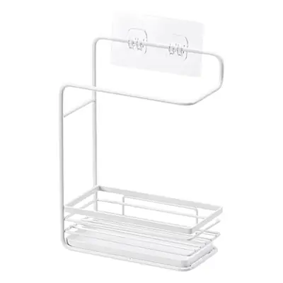 Kitchen Sink Drain Rack White Metal Wall Mount