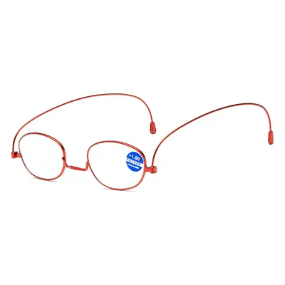 Red Frame Japanese Anti-Blue Light Glasses Ultra-light Metal Portable Folding