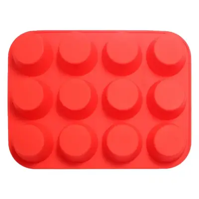 Silicone Muffin Mold 12 Hole Round Cake Tray