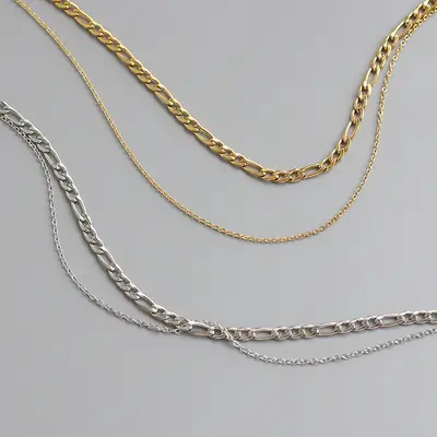 Double Layered French Chain Necklace for Women