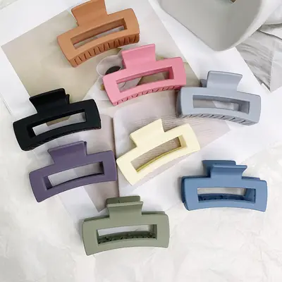 Frosted Square Hairpin for Girls Women Bathing Back Head