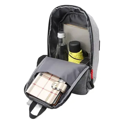 Black Casual Shoulder Bag for Men Women Lightweight Messenger