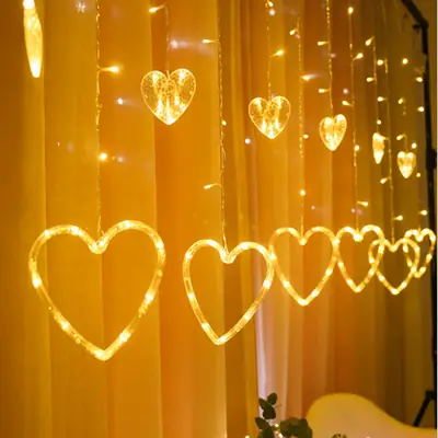 520 Valentine's Day Heart Light String Decor