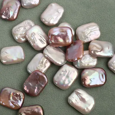 Natural Pearl Baroque Square Pearls Loose Beads