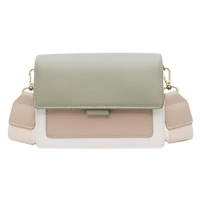 White Leather Shoulder Bag with Chain & Strap