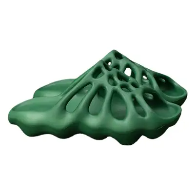 Women's Thick-Soled Slippers for Outdoor Wear, Summer Beach Shoes, Casual Spider Web Sandals, One-Piece Molded Sandals, Quick-Drying Women's Slippers