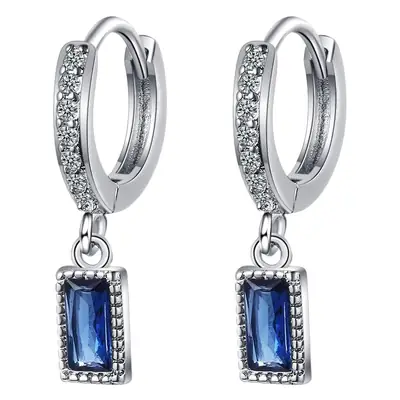 Women Korean Artistic Sweet Blue Zircon Earrings