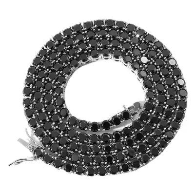 Black Zircon Hip-Hop Necklace for Men