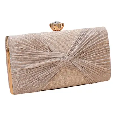 Cross-Border Women's Pleated PU Leather Banquet Bag 22x45cm