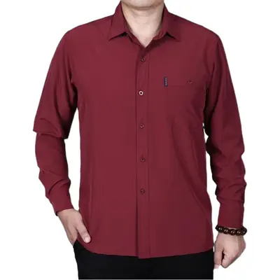 Men Slim Fit Casual Shirt Long Sleeve Teal