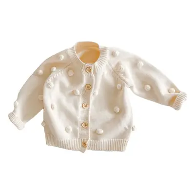 Red Knitted Baby Jacket Pure Cotton Long Sleeve Newborn