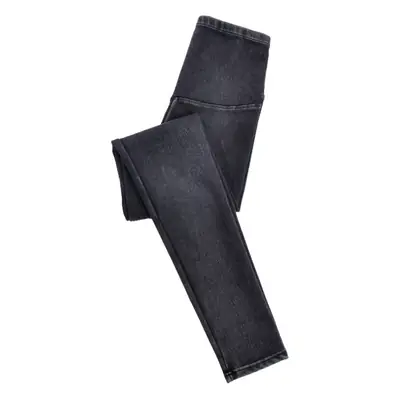 Black Velvet High Waist Leggings Large Women Autumn Winter