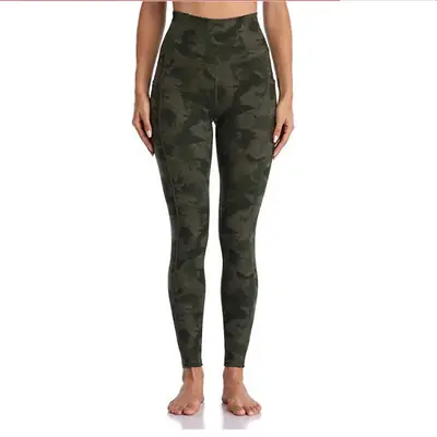 Camouflage High Waist Elastic Sports Pants