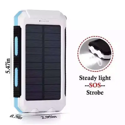 Solar Power Bank 10000mAh Compass Mobile Outdoor