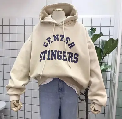 Women Fleece Lined Center Stingers Hoodie Yellow