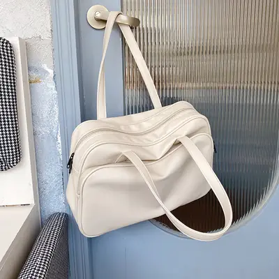 Large Capacity Tote Bag for Women, Suitable for Short Business Trips, Travel Shoulder Bag, 2026 Autumn and Winter New Korean Luggage Bag