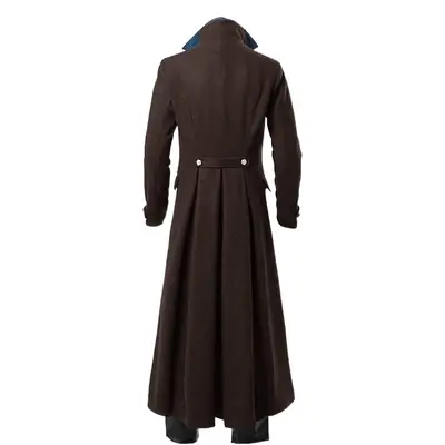 Medieval Steampunk Vintage Gothic Coat Trenchcoat Mid-Long